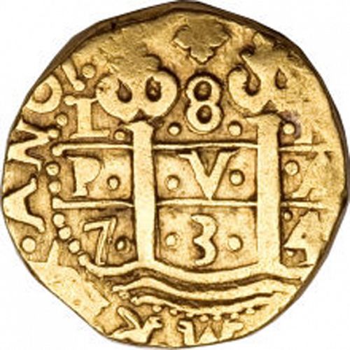 8 Escudos Obverse Image minted in SPAIN in 1734N (1700-46  -  FELIPE V)  - The Coin Database