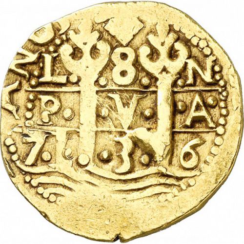 8 Escudos Obverse Image minted in SPAIN in 1736N (1700-46  -  FELIPE V)  - The Coin Database