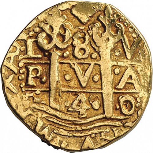 8 Escudos Obverse Image minted in SPAIN in 1740V (1700-46  -  FELIPE V)  - The Coin Database