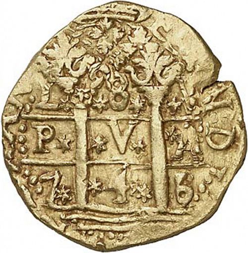 8 Escudos Obverse Image minted in SPAIN in 1746V (1700-46  -  FELIPE V)  - The Coin Database