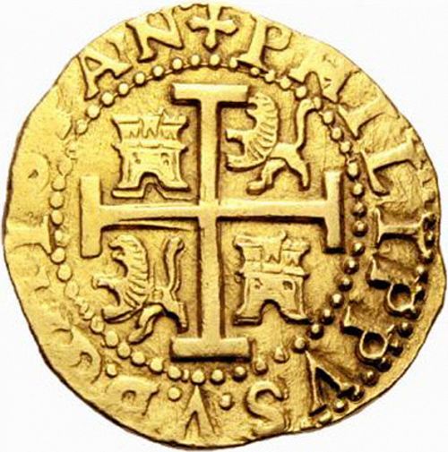 8 Escudos Reverse Image minted in SPAIN in 1701H (1700-46  -  FELIPE V)  - The Coin Database