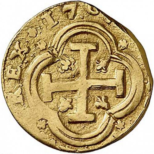8 Escudos Reverse Image minted in SPAIN in 1706Y (1700-46  -  FELIPE V)  - The Coin Database