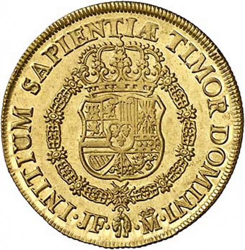 8 Escudos Reverse Image minted in SPAIN in 1730JF (1700-46  -  FELIPE V)  - The Coin Database