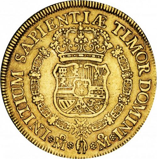8 Escudos Reverse Image minted in SPAIN in 1732 (1700-46  -  FELIPE V)  - The Coin Database