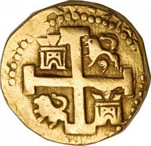 8 Escudos Reverse Image minted in SPAIN in 1734N (1700-46  -  FELIPE V)  - The Coin Database