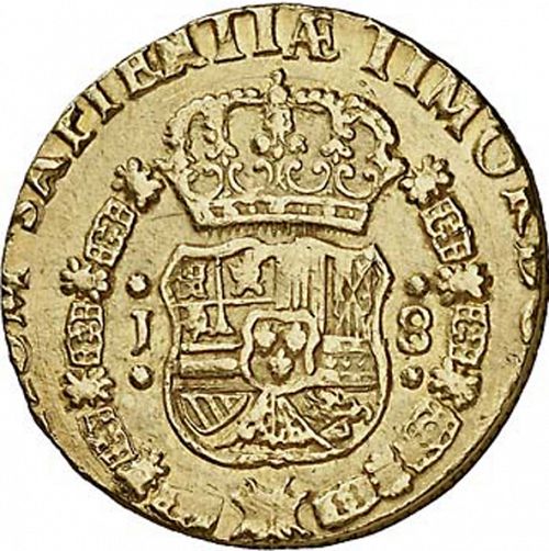 8 Escudos Reverse Image minted in SPAIN in 1735J (1700-46  -  FELIPE V)  - The Coin Database