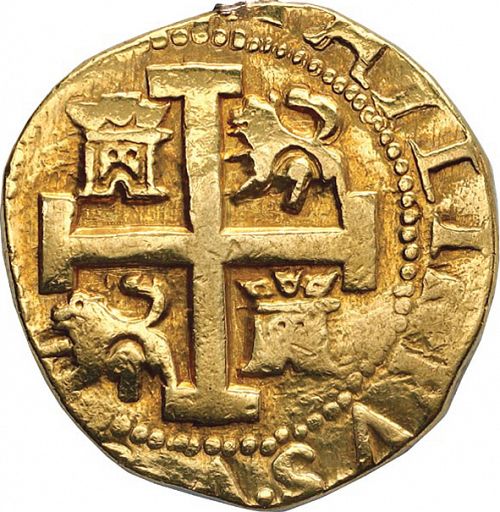 8 Escudos Reverse Image minted in SPAIN in 1740V (1700-46  -  FELIPE V)  - The Coin Database