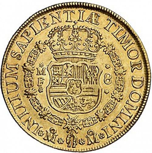 8 Escudos Reverse Image minted in SPAIN in 1741MF (1700-46  -  FELIPE V)  - The Coin Database