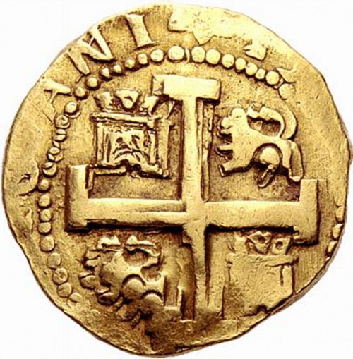 8 Escudos Reverse Image minted in SPAIN in 1744V (1700-46  -  FELIPE V)  - The Coin Database