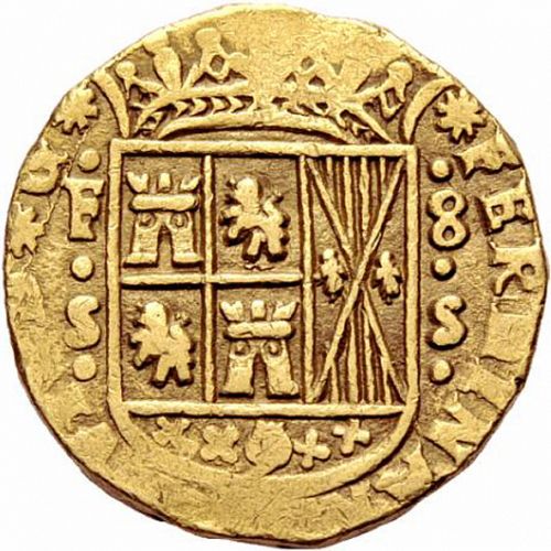 8 Escudos Obverse Image minted in SPAIN in 1753S (1746-59  -  FERNANDO VI)  - The Coin Database