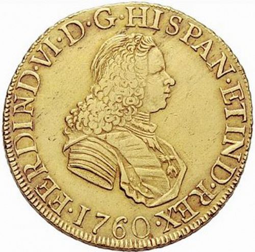 8 Escudos Obverse Image minted in SPAIN in 1760JM (1746-59  -  FERNANDO VI)  - The Coin Database