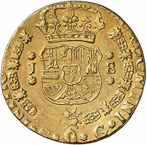 8 Escudos Reverse Image minted in SPAIN in 1750J (1746-59  -  FERNANDO VI)  - The Coin Database