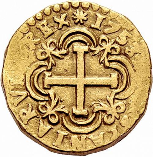8 Escudos Reverse Image minted in SPAIN in 1753S (1746-59  -  FERNANDO VI)  - The Coin Database