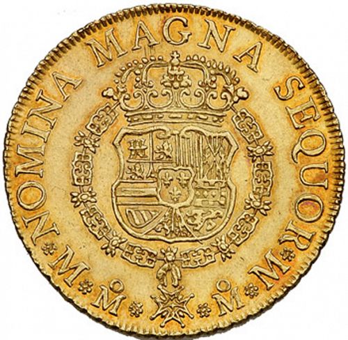 8 Escudos Reverse Image minted in SPAIN in 1756MM (1746-59  -  FERNANDO VI)  - The Coin Database