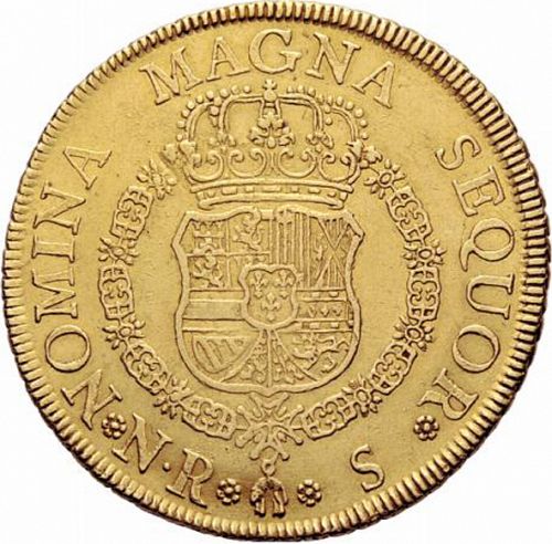 8 Escudos Reverse Image minted in SPAIN in 1757S (1746-59  -  FERNANDO VI)  - The Coin Database