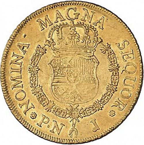 8 Escudos Reverse Image minted in SPAIN in 1758J (1746-59  -  FERNANDO VI)  - The Coin Database