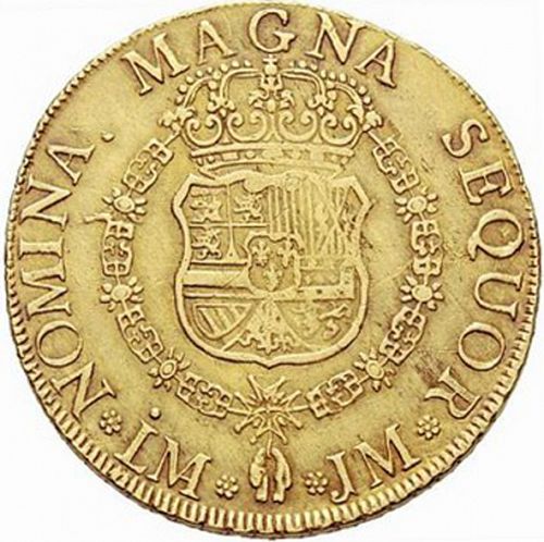 8 Escudos Reverse Image minted in SPAIN in 1760JM (1746-59  -  FERNANDO VI)  - The Coin Database