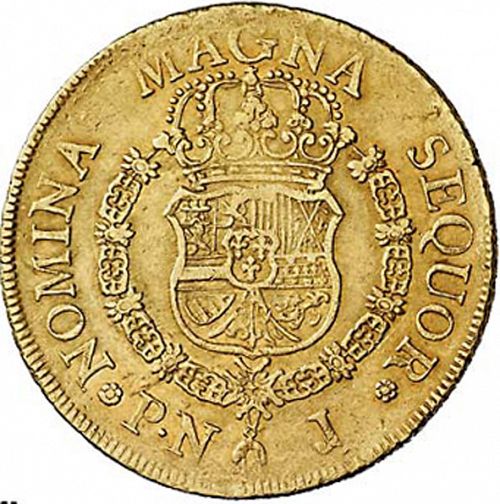 8 Escudos Reverse Image minted in SPAIN in 1760J (1746-59  -  FERNANDO VI)  - The Coin Database