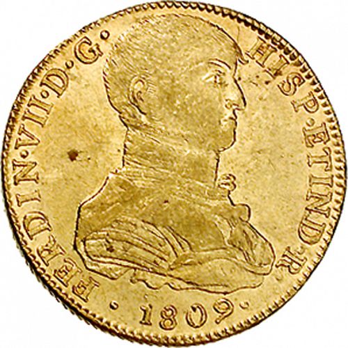 8 Escudos Obverse Image minted in SPAIN in 1809JP (1808-33  -  FERNANDO VII)  - The Coin Database