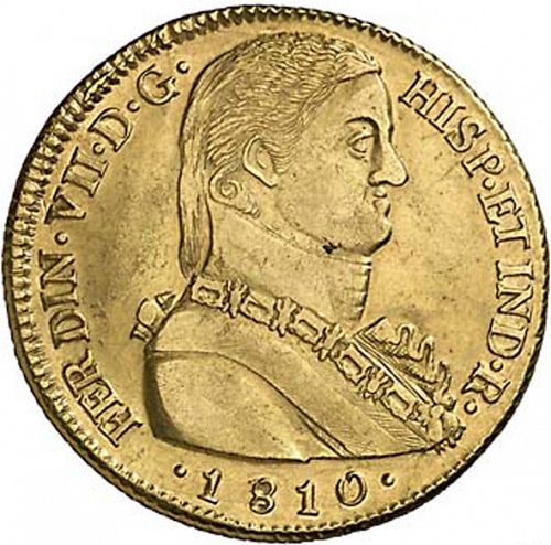 8 Escudos Obverse Image minted in SPAIN in 1810FJ (1808-33  -  FERNANDO VII)  - The Coin Database