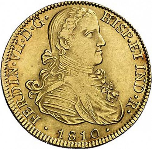 8 Escudos Obverse Image minted in SPAIN in 1810HJ (1808-33  -  FERNANDO VII)  - The Coin Database