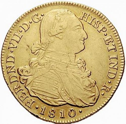 8 Escudos Obverse Image minted in SPAIN in 1810JF (1808-33  -  FERNANDO VII)  - The Coin Database