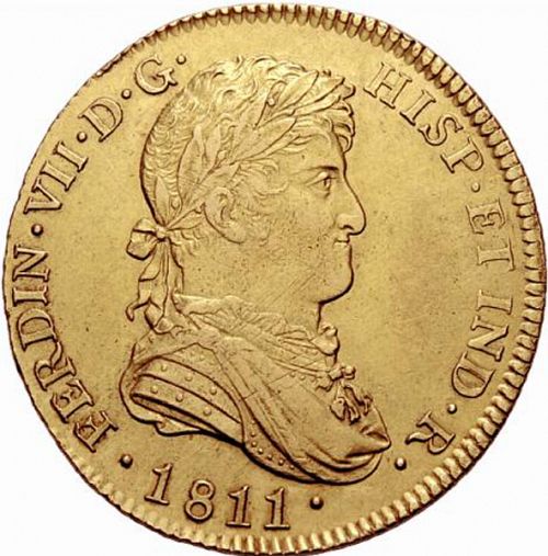 8 Escudos Obverse Image minted in SPAIN in 1811CI (1808-33  -  FERNANDO VII)  - The Coin Database