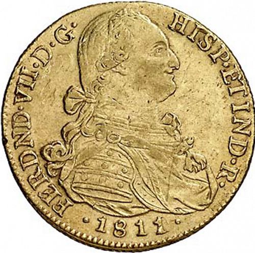 8 Escudos Obverse Image minted in SPAIN in 1811JF (1808-33  -  FERNANDO VII)  - The Coin Database