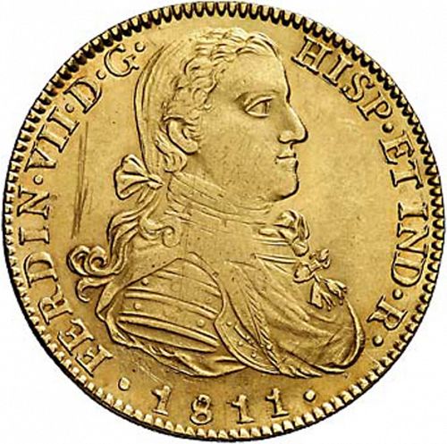 8 Escudos Obverse Image minted in SPAIN in 1811JJ (1808-33  -  FERNANDO VII)  - The Coin Database