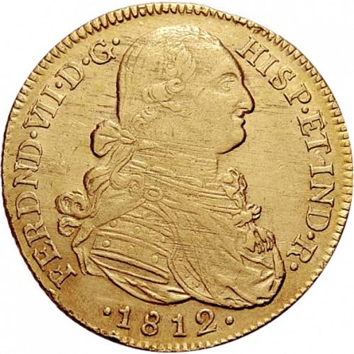 8 Escudos Obverse Image minted in SPAIN in 1812JF (1808-33  -  FERNANDO VII)  - The Coin Database