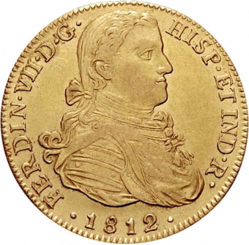 8 Escudos Obverse Image minted in SPAIN in 1812JJ (1808-33  -  FERNANDO VII)  - The Coin Database