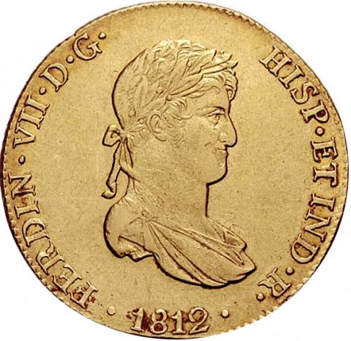8 Escudos Obverse Image minted in SPAIN in 1812JP (1808-33  -  FERNANDO VII)  - The Coin Database