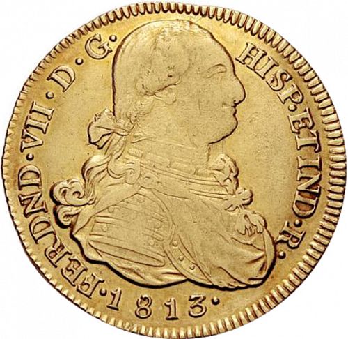 8 Escudos Obverse Image minted in SPAIN in 1813JF (1808-33  -  FERNANDO VII)  - The Coin Database