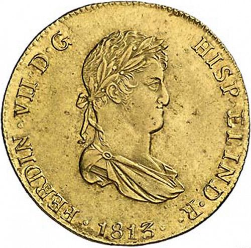 8 Escudos Obverse Image minted in SPAIN in 1813JP (1808-33  -  FERNANDO VII)  - The Coin Database