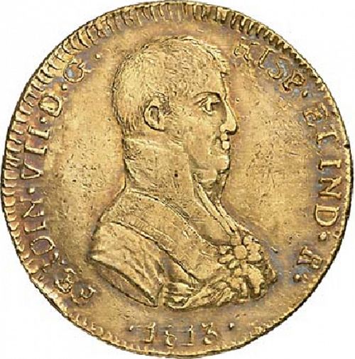 8 Escudos Obverse Image minted in SPAIN in 1813MR (1808-33  -  FERNANDO VII)  - The Coin Database