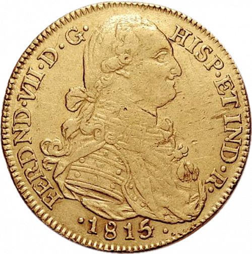 8 Escudos Obverse Image minted in SPAIN in 1815JF (1808-33  -  FERNANDO VII)  - The Coin Database