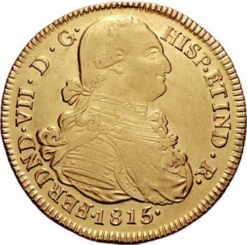 8 Escudos Obverse Image minted in SPAIN in 1815JF (1808-33  -  FERNANDO VII)  - The Coin Database