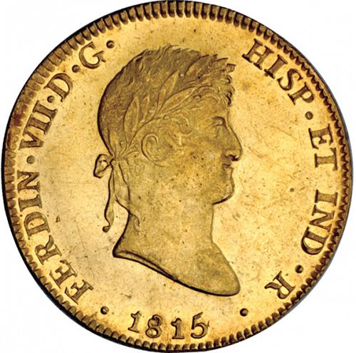 8 Escudos Obverse Image minted in SPAIN in 1815JJ (1808-33  -  FERNANDO VII)  - The Coin Database