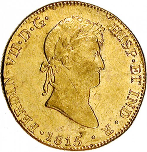 8 Escudos Obverse Image minted in SPAIN in 1815JP (1808-33  -  FERNANDO VII)  - The Coin Database