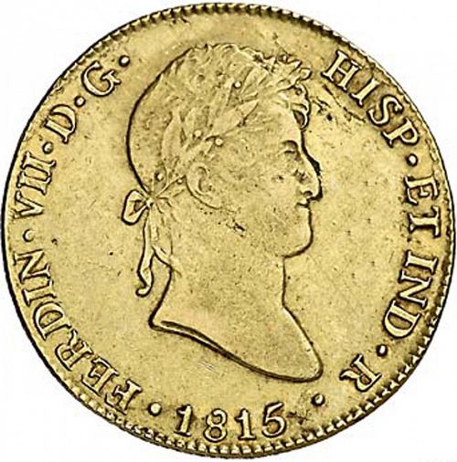 8 Escudos Obverse Image minted in SPAIN in 1815JP (1808-33  -  FERNANDO VII)  - The Coin Database