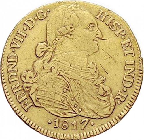 8 Escudos Obverse Image minted in SPAIN in 1817JF (1808-33  -  FERNANDO VII)  - The Coin Database