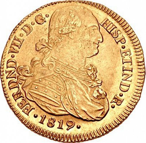8 Escudos Obverse Image minted in SPAIN in 1819FM (1808-33  -  FERNANDO VII)  - The Coin Database
