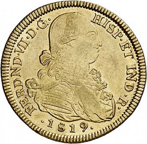 8 Escudos Obverse Image minted in SPAIN in 1819JF (1808-33  -  FERNANDO VII)  - The Coin Database