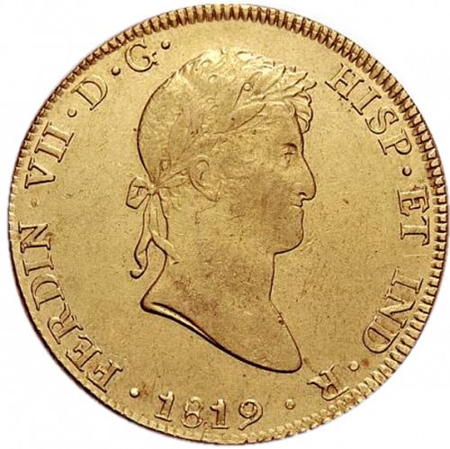 8 Escudos Obverse Image minted in SPAIN in 1819JP (1808-33  -  FERNANDO VII)  - The Coin Database