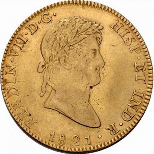 8 Escudos Obverse Image minted in SPAIN in 1821JJ (1808-33  -  FERNANDO VII)  - The Coin Database