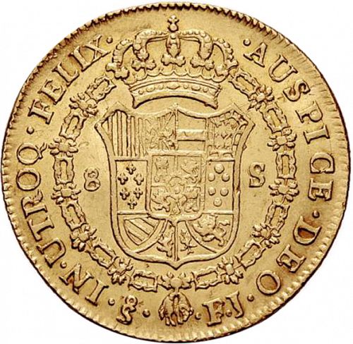 8 Escudos Reverse Image minted in SPAIN in 1809FJ (1808-33  -  FERNANDO VII)  - The Coin Database