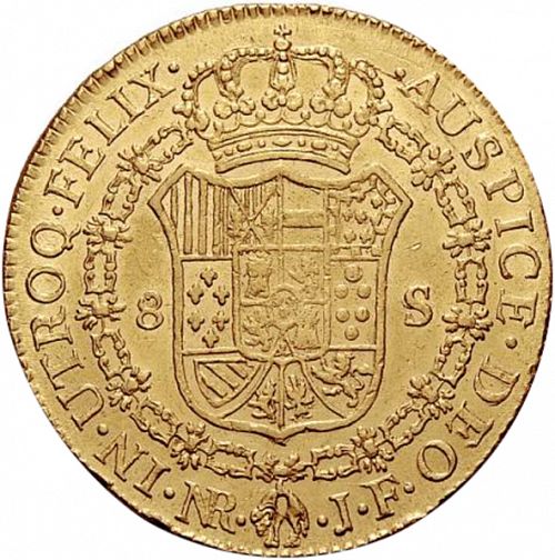 8 Escudos Reverse Image minted in SPAIN in 1809JF (1808-33  -  FERNANDO VII)  - The Coin Database