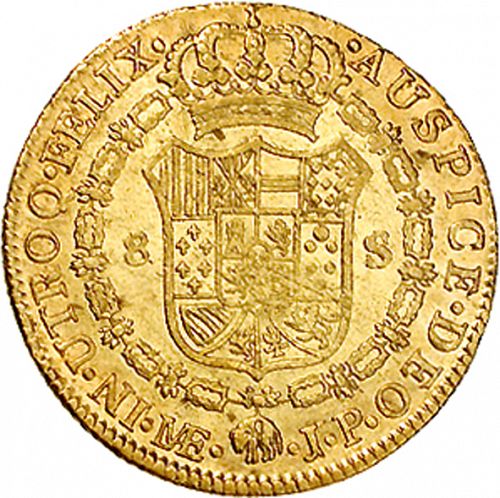 8 Escudos Reverse Image minted in SPAIN in 1809JP (1808-33  -  FERNANDO VII)  - The Coin Database