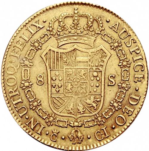 8 Escudos Reverse Image minted in SPAIN in 1811CI (1808-33  -  FERNANDO VII)  - The Coin Database