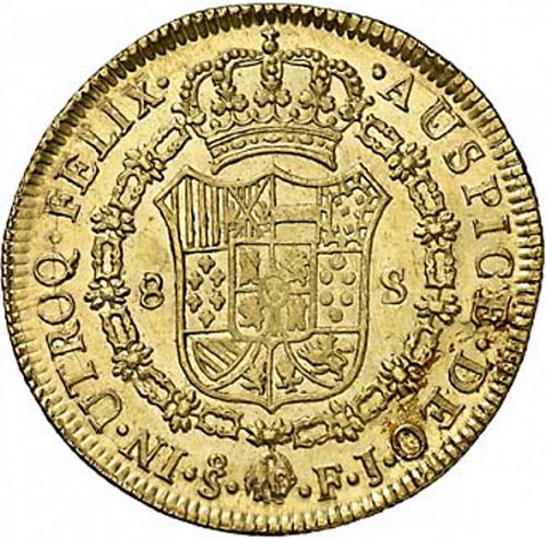 8 Escudos Reverse Image minted in SPAIN in 1812FJ (1808-33  -  FERNANDO VII)  - The Coin Database